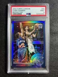 2002 Topps Chrome Refractor #69 Chris Webber PSA 9 MINT Sacramento Kings - Picture 1 of 2