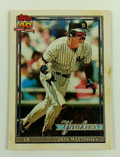 1991 91 Topps Cracker Jack Series 1 Food Issue Mini Don Mattingly #7, HOF