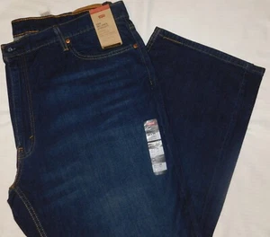 LEVIS 559 Relaxed Straight Jeans Stretch Big & Tall Nail Loop Knot Dark Blue - Picture 1 of 8