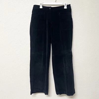 Pantalones para mujer Jill negros de pana cargo pierna ancha cintura elástica talla 12 Foto 1 de 4