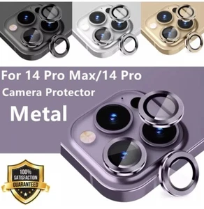For iPhone 14 Pro Max/14 Pro 3 Pcs Ring Tempered Glass Camera Lens Protector - Photo 1 sur 8