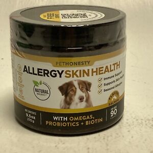 PetHonesty Allergy Skin Health Salmon Flavored Soft Chews Skin & Coat 90 count