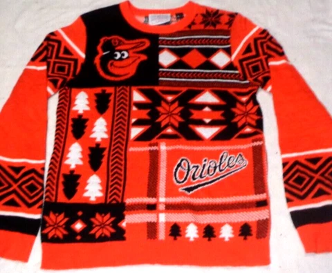 Baltimore Orioles KLEW Baseball Ugly Christmas Sweater Size Small MLB Cover
