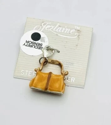 Pingente Berloque Bolsa Vintage Novo com etiquetas $30 Prata Esterlina 925 Bronzeada JEZLAINE E2 - Imagem 1 de 4