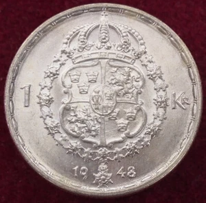 Sweden 1 Krona 1948 (G2708) - Picture 1 of 2