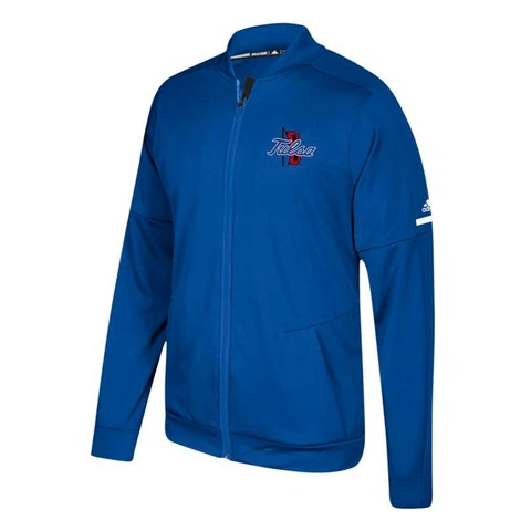 Tulsa Golden Hurricane NCAA Adidas Men's Climalite Royal Blue Warm Up Jacket Cover