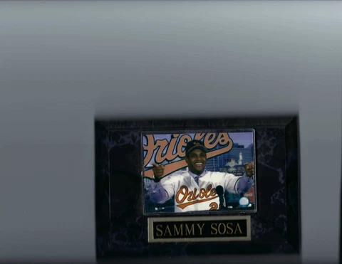 SAMMY SOSA BLACK PLAQUE BASEBALL BALTIMORE ORIOLES O's MLB     BC Cover