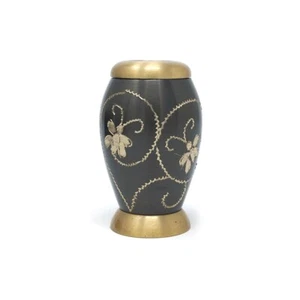Flat Top Floral Keepsake Urn for Human Memorial Ashes For Uk - Picture 1 of 7