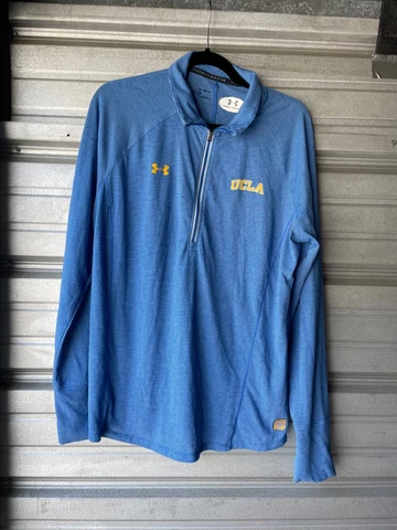 UCLA Bruins Men's Under Armour Blue Loose Heat Gear 1/4 Zip Pullover Size XL Cover