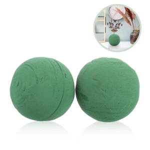 2 Pcs Flower Foam Ball Green Round Balls Mud DIY Floral - Picture 1 of 11