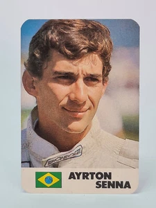 Calendario de bolsillo vintage Portugal 1985 Ayrton Senna novato - Imagen 1 de 3