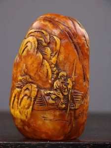 Treasure Field Huangshi Seal Exquisite Carving Thin Intent Old Idle Seal - Picture 1 of 9