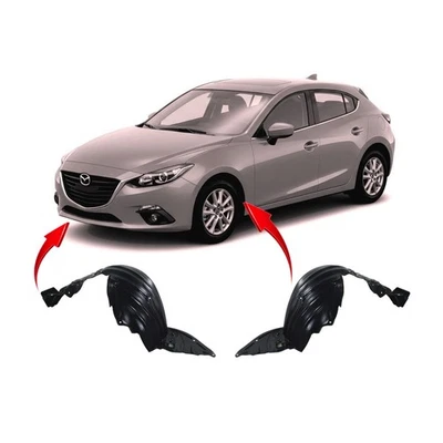 Set of 2 Fender Liners for Mazda 3 2014-2018 MA1248145 MA1249145 B45A56140H - Image 1 of 4