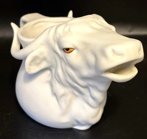 Crema bisque búfalo de agua Royal Bayreuth Bavaria de colección con ojos amarillos y rojos - Imagen 1 de 6