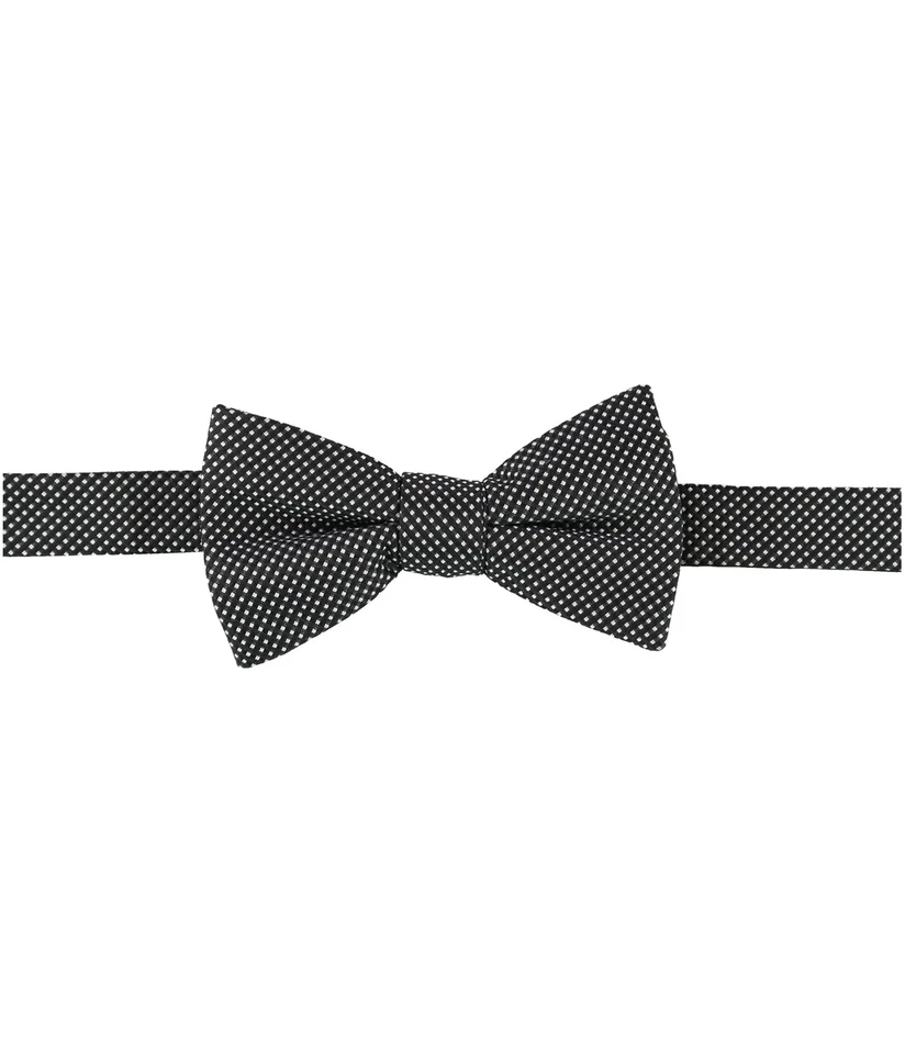 Alfani Mens Polka Dot Self-tied Bow Tie, Black, One Size — 第 1/1 张图片