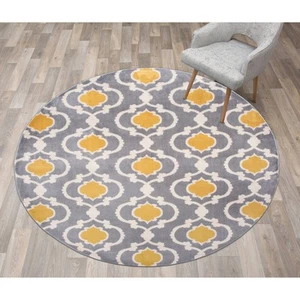 Round Round Area Rugs Moroccan Trellis Contemporary Rugs for Sale Round Carpet - Picture 1 of 6