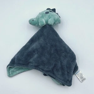 Manta de seguridad Carters de peluche azul marino aguamarina dinosaurio Lovey bebé juguete #68479 - Imagen 1 de 4