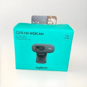 Logitech C270 HD Web Camera 960-000694 video calling webcam mic 720p New, Sealed - Afbeelding 1 van 3
