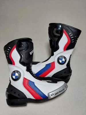 New BMW Motorcycle Leather Racing Boots For Men Rider Motorbike Shoes Ce - Image 1 of 3