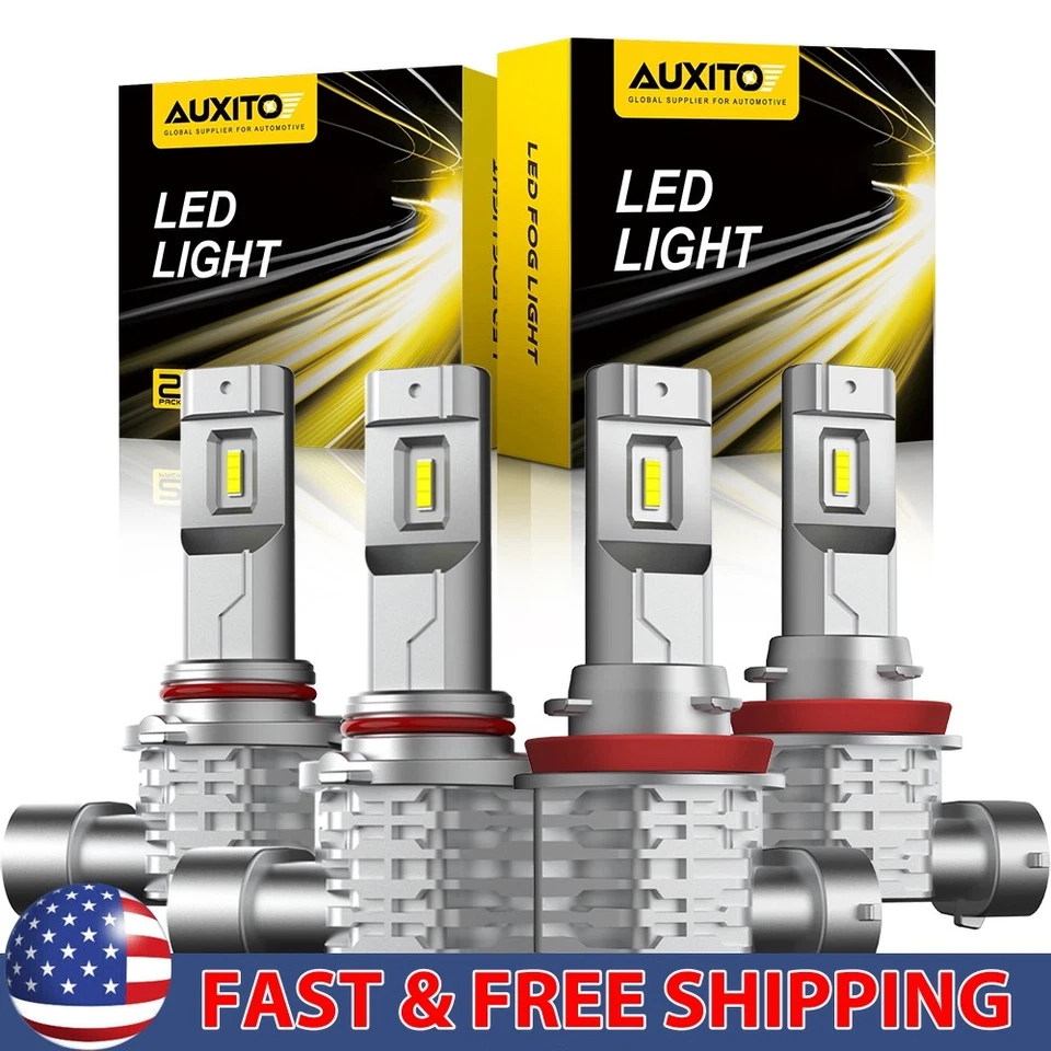 AUXITO 9005 Bombilla Faro H11 Conversión Combo LED Kit Blanco Súper Brillante 2/20X Foto 1 de 4