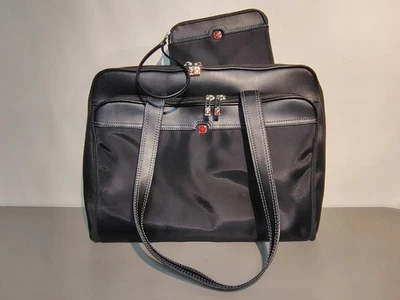WENGER Swissgear THE TEA con Cartera Pequeña Rayas Negra Bolso de Viaje para Laptop 19" Foto 1 de 4