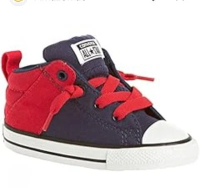 NUEVAS Tenis de Lona Axel High Converse All Star Chuck Taylor Rojo Azul Marino Niño Pequeño 5  Foto 1 de 4