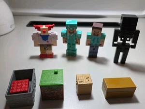 Menge Minecraft Comic Maker Handwerk ein Block 4" Kunststoff Actionfigur Spielzeug - Bild 1 von 4