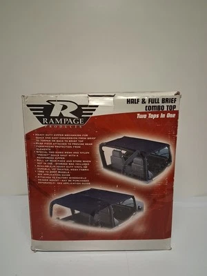 Rampage 94215 Combo Brief Soft Top, Denim, For 1997-2006 Jeep Wrangler TJ - Image 1 of 4