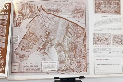 22 Vintage Craftool Doodle Page Month Leather Carving Patterns Stohlman Western - Image 1 of 4