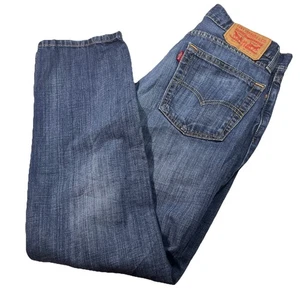 Levis 514 Jeans Mens 30x30 Slim Straight Blue Denim Pants Medium Stretch Flex - Picture 1 of 7