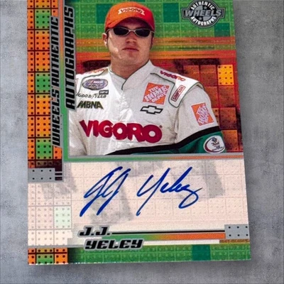 JJ Yeley JGR PACK PULLED NASCAR signed card 2004 WHEELS AUTHENTIC AUTOGRAPH - Image 1 of 2