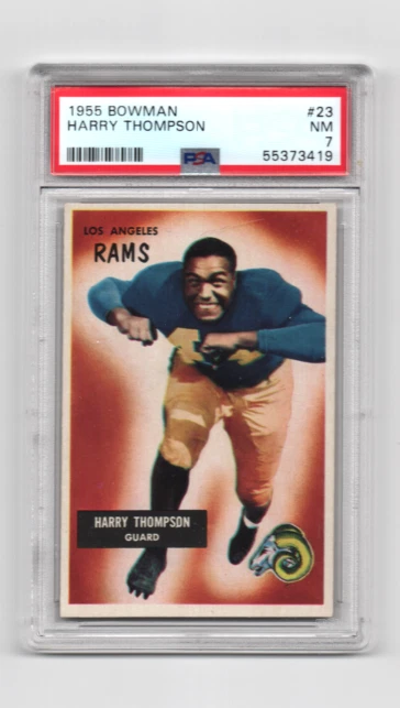 1955 BOWMAN # 23 HARRY THOMPSON,RAMS-PSA 7+++++VIVID BEAUTY ! - Image 1 of 1