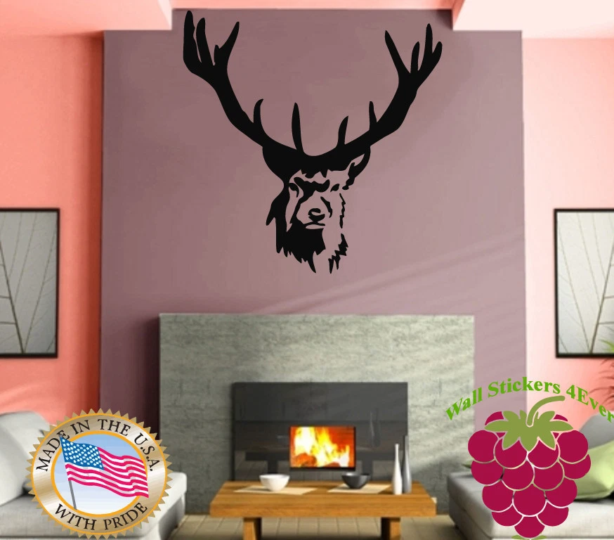 Wall Stickers Vinyl Decal Elk Deer Animal Forest Hunting Kids Mural (z676 )
