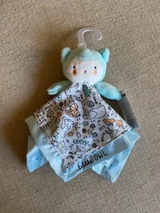 Baby Lovey~Snuggle Buddy~OWL~Blue~Satin Back~Rashti Baby Starters~NWT - Picture 1 of 2