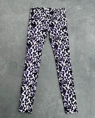 Stunning Auth BALENCIAGA Abstract Printed Cotton & Elastane Biker Jeans Size 36 - Image 1 of 4