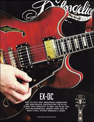 D'Angelico EX-DC Series electric guitar 2014 advertisement 8 x 11 ad print - Image 1 of 3