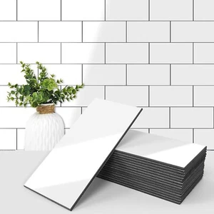 Art3d 102-Piece Peel and Stick Wall Tile for Kitchen Backsplash, Bathroom, Firep - Picture 1 of 8