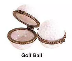 Limoge style Golf Ball Trinket Box - Novelty Golf Gift - CLEARANCE SALE - Picture 1 of 1