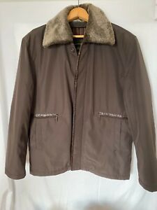 Giovanni Verucci Mens Faux leather trimmed insulated car coat 
