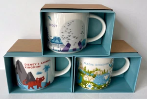 Magic Animal & EPCOT 2 Starbucks You Are Here Mug Set of (3) 14 fl oz *NEW* - Picture 1 of 24