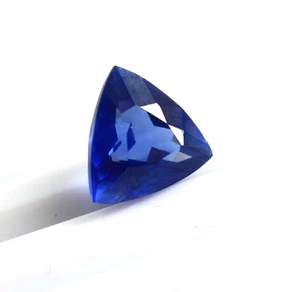 Sapphire Loose Gemstone Trillion Cut 9.15 CT Natural Blue Sapphire Auction Sale - Picture 1 of 4