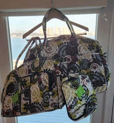 NUEVO Vera Bradley Grand Traveler Weekender Quitar Correa Musgo de Cacao (Lote de 3) Foto 1 de 4