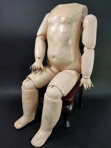 ANTIQUE BODY, Articulated Doll. Body Height 58 cm / 22.83 in. 1890-1910 - Picture 1 of 12