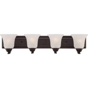 Nuvo Elizabeth 4 Light Vanity Fixture w/ Frosted Glass, Sudbury Bronze - 60-5694 - Picture 1 of 1