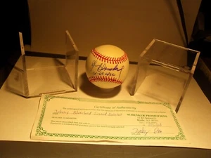 Signed Johnny Blanchard WS 61-62 NY Yankees Official Bobby Brown Baseball W/ COA - Picture 1 of 8