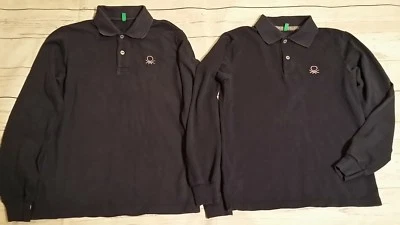 Uniforme Escolar Polo Azul Manga Larga United Colors of Benetton XL 10-11  Foto 1 de 4