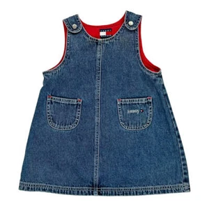 Age 18-24 Months Tommy Hilfiger Dress - XS Blue Cotton - Picture 1 of 8