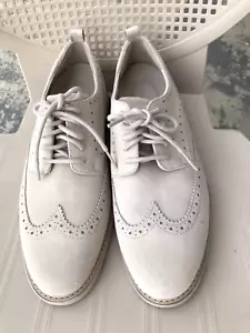 Cole Haan Grand Evolution C26311 Men Suede Leather Wingtip Oxfords Shoes Sz 9.5 - Picture 1 of 17