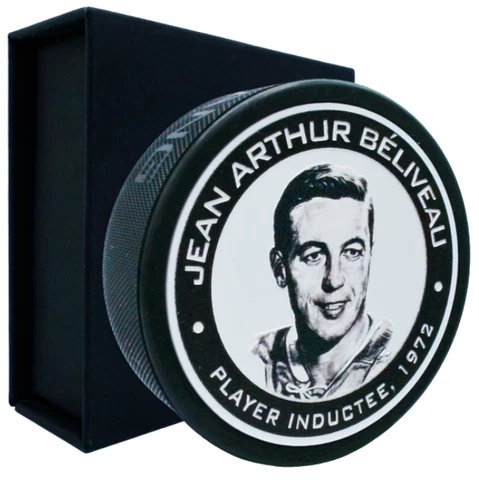 Jean Beliveau Montreal Canadiens 3-D Engraved HHOF Puck Collector's Box Set Cover
