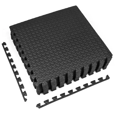 CRYSTALS 8 x dicke strapazierfähige Fitnessstudio Bodenbelag ineinandergreifende Bodenmatte EVA-Schaum Yogamatte 60 cm